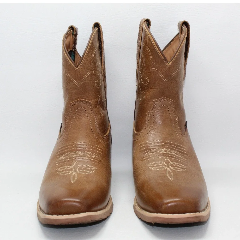Justin Gypsy Womens Tan Leather Square Toe Western Cowgirl Boots GY9510 Size 10B